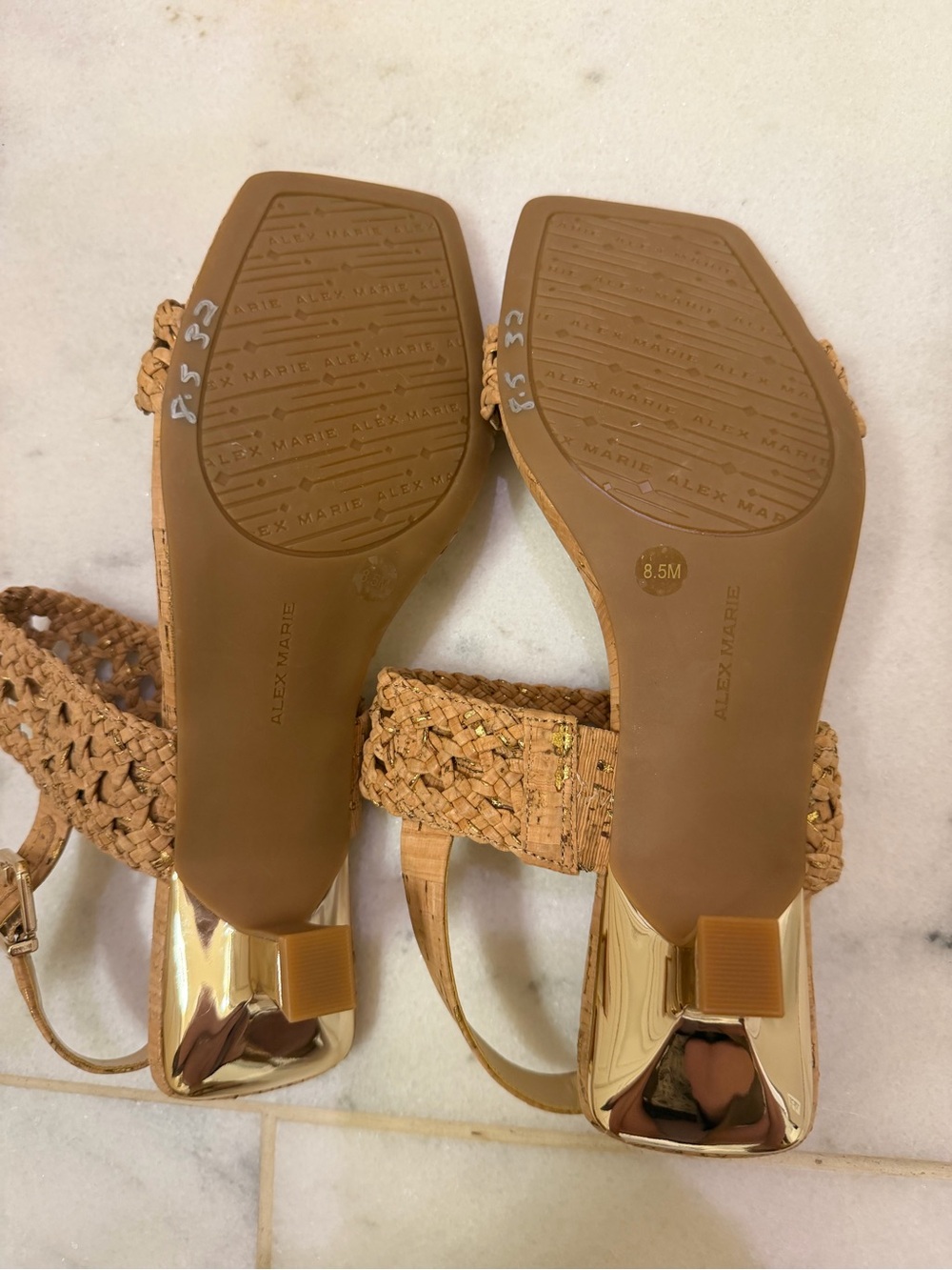 Alex Marie Barbra Woven Cork Double Band Sandals Dillards - Picture 5 of 6